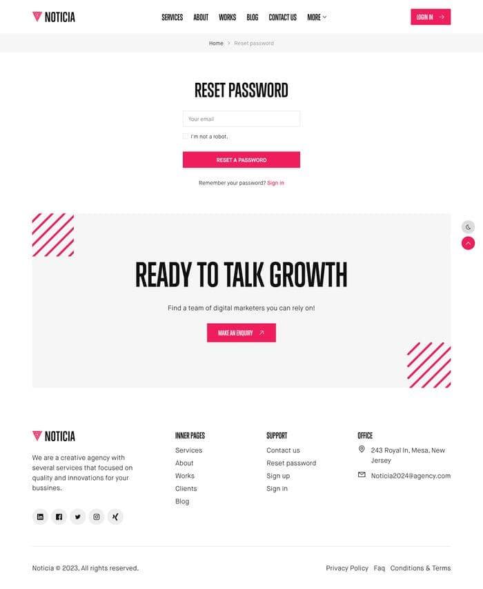 Reset password v2